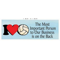 I Love Volleyball Panoramic Photo Hand Mirror (1.625" x 4.625")
